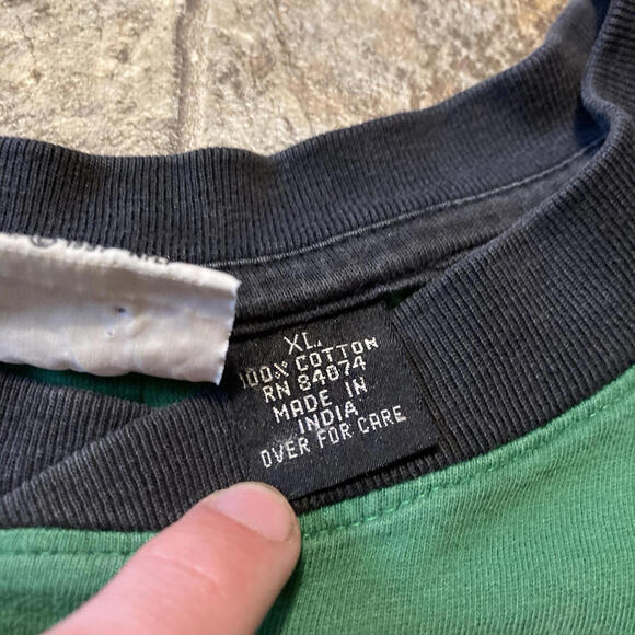 New York Jets 1997 Vintage The Edge Crewneck 3/4 Sleeve T-shirt Size XL - Picture 8 of 9